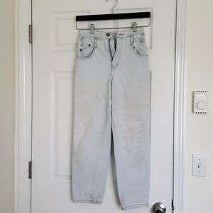 High-waisted Lightwash Denim Jeans